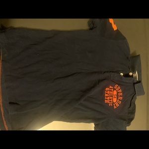 SuperDry Polo Navy Blue and Orange